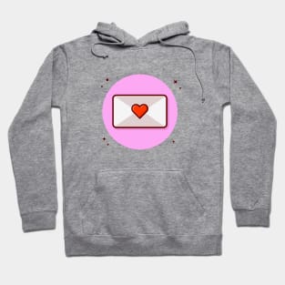 Evenlope With Love Cartoon Vector Icon Illustration Hoodie